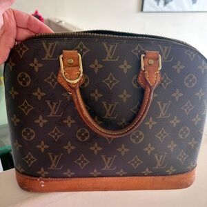 Louis Vuitton Monogram Alma PM Satchel in Brown and Tan